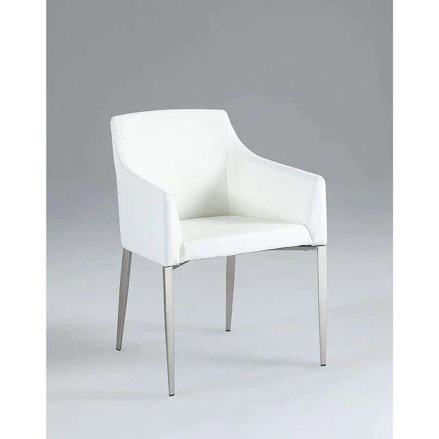 Chintaly Imports Katie Accent Side Chair Brushed White