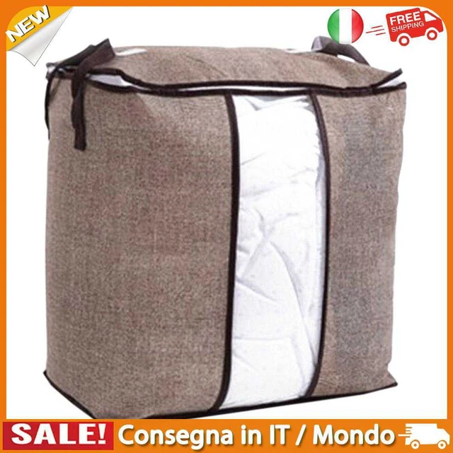 IT Non-Woven Fabric Wardrobe Closet Storage Box Clothes Quilt Bag Holder (D)