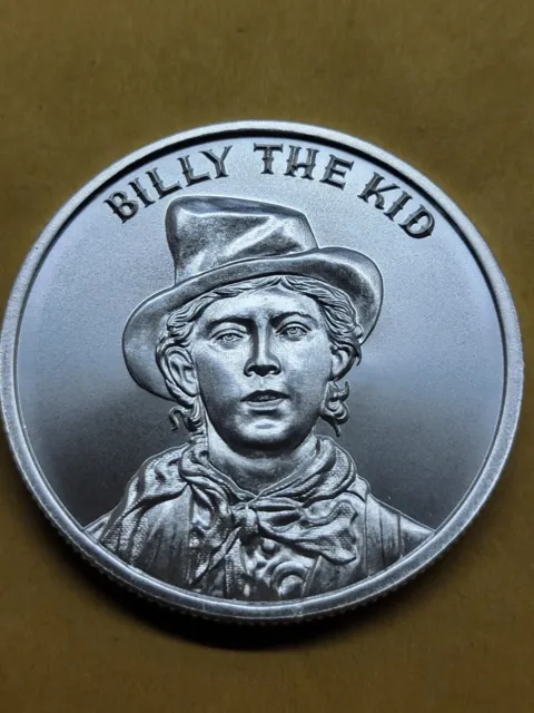 2023 Wild West Legends Billy The Kid  1 Troy Oz Fine Silver Collectable Coin