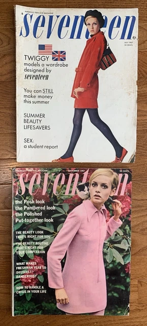 女性情報誌 Seventeen magazine july 1967 Twiggy 女性情報誌 Seventeen magazine july 1967 Twiggy Vintage