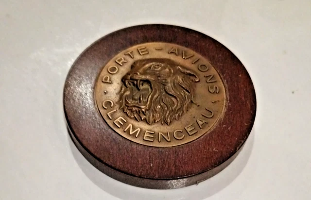 Insigne Original Porte-Avions Clemenceau – Années 1980, 30mm, Aéronavale Marine Nationale, France