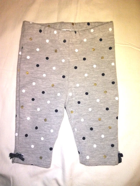 PANTALONCINI NEONATA 1 3 MESI OVERKIDS GRIGI POIS FIOCCHETTI