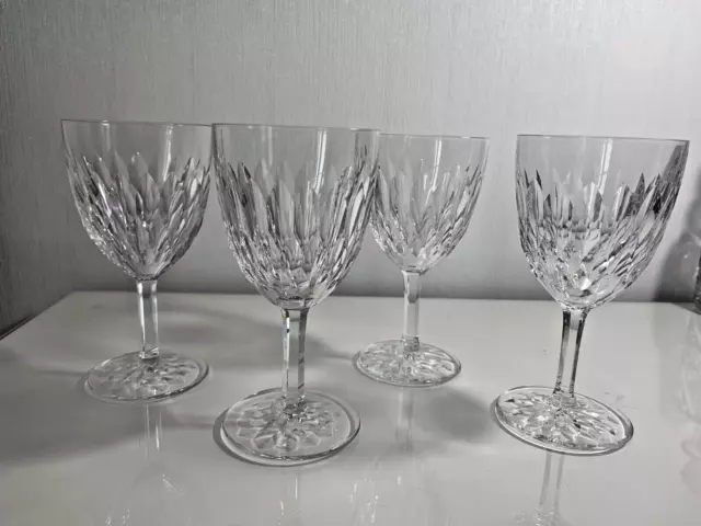 Superbe ensemble 4 verre à eau en cristal taillé de Baccarat modèle grain de riz