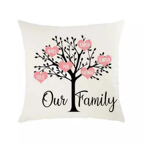 Family Tree Home Love Personalised Custom Made Photo Pillow Cushion Gift Present