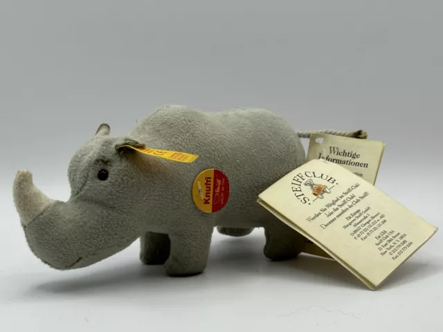 Steiff Tier 067730 Knuffi Nashorn - 14cm Top Zustand