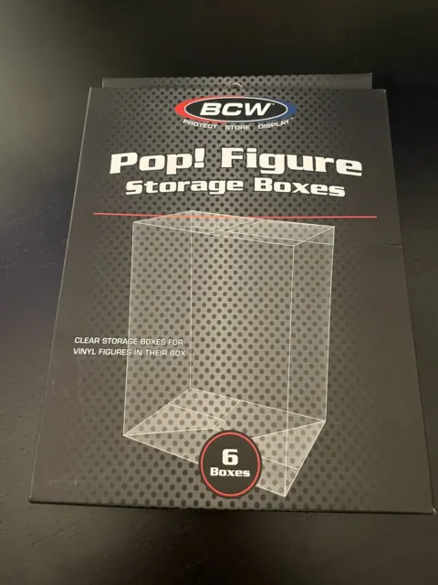 6 BCW Funko POP! Figure STORAGE BOX Display Clear Plastic Figurine Case Vinyl
