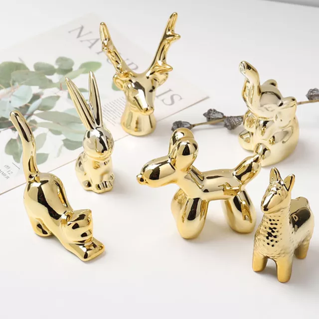 Decoration Animal Styling Home Decor Golden Ornaments Ceramic  Crafts Miniature