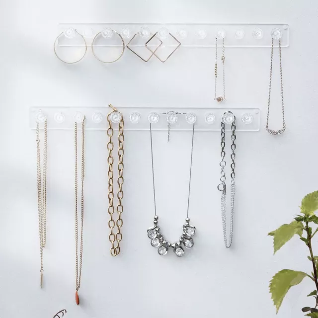 Acrylic Jewelry Wall Hanger Necklace Holder Organizer Wall Mount Hanging Bracke