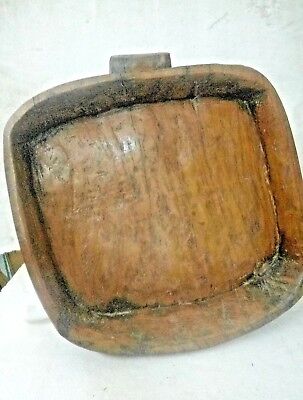 Primitive antique squire  Old Carved Wooden Trencher Butter Or Dough Bowl, Parat