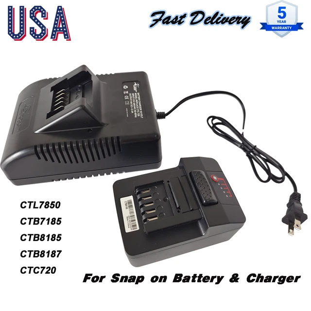 Unbranded 18V 4000mAh Lithium-Ion Replacement Battery For Snap-on CTB7185, CTB8185, CTB8187
