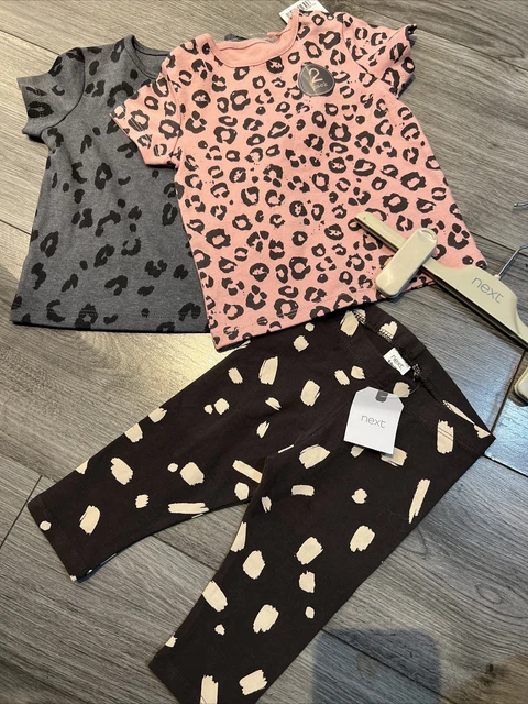 Pacchetto top e leggings outfit bambina Next 6-9 mesi NUOVO CON ETICHETTE