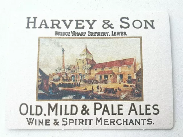Vintage Harvey & Son ~ Old Mild & Pale Ales Postkarte Katze Nr. 17 Biermatte Untersetzer