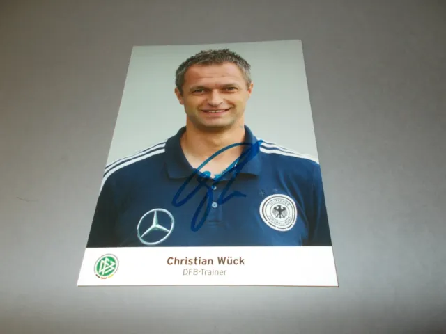 Christian Wück   DFB  signiert signed autograph Autogramm auf Autogrammkarte
