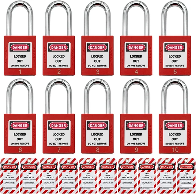Lockout Tagout Locks, Safety Padlock, Loto Locks Keyed Differently Lock Out Tag
