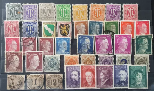 Classic Lot Germany Deutschland 3Rd Third Reich Vf Used / Vf Mlh