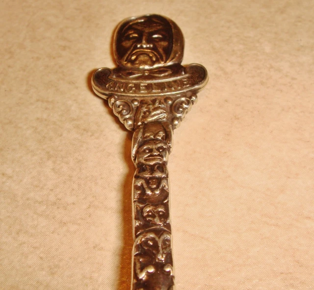INDIAN  ANGELINE SEATTLE WASHINGTON STERLING OLYMPIC RANGE  SILVER SPOON  Sign