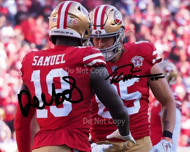 George Kittle & Deebo Samuel Signed Photo 8X10 Rp Autographed San Fran 49Ers