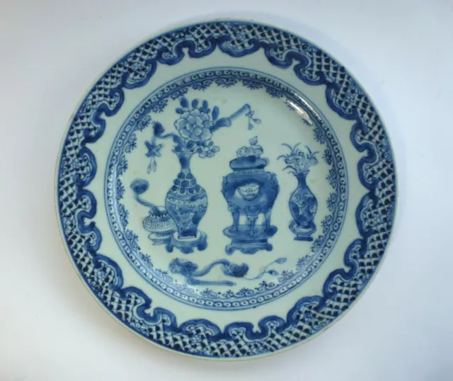 Chinesisch Porzellan Teller Epoche Antiquitäten Qing China antik Qianlong 18. Jh