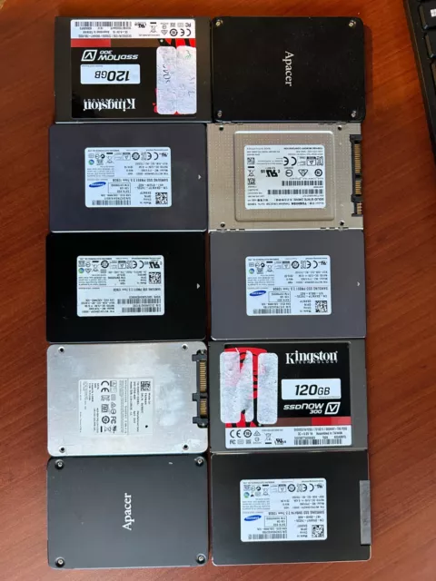 LOTE DE 10 - 128GB 2.5" SSD SATA Unidades de Estado Sólido