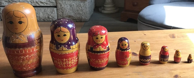 Matriochka 7 pièces à peindre T4964 : Artisanat russe