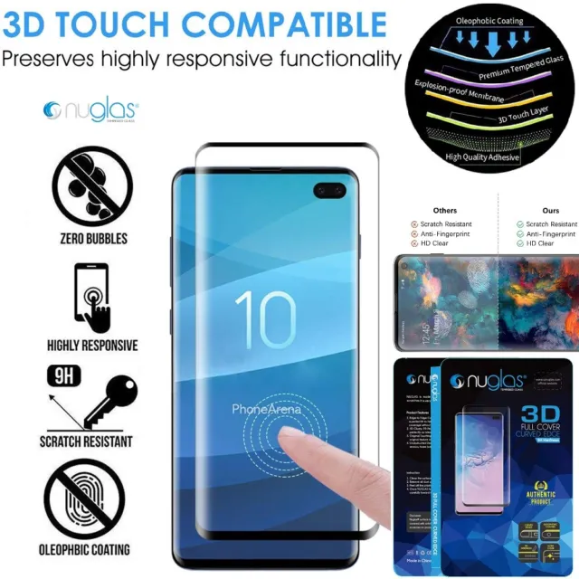 Genuine NUGLAS 3D Tempered Glass Screen Protector Samsung Galaxy S10 5G Plus 10e