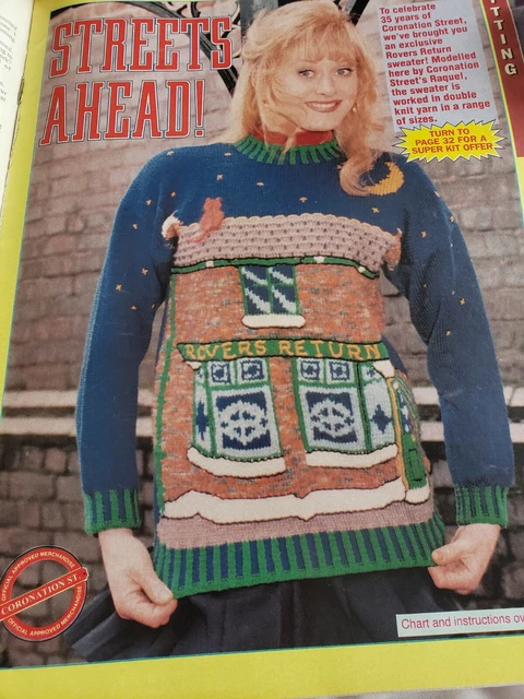 Vintage Damen Wöchentlich 1995 ~ Rover Rückpullover Strickmuster ~