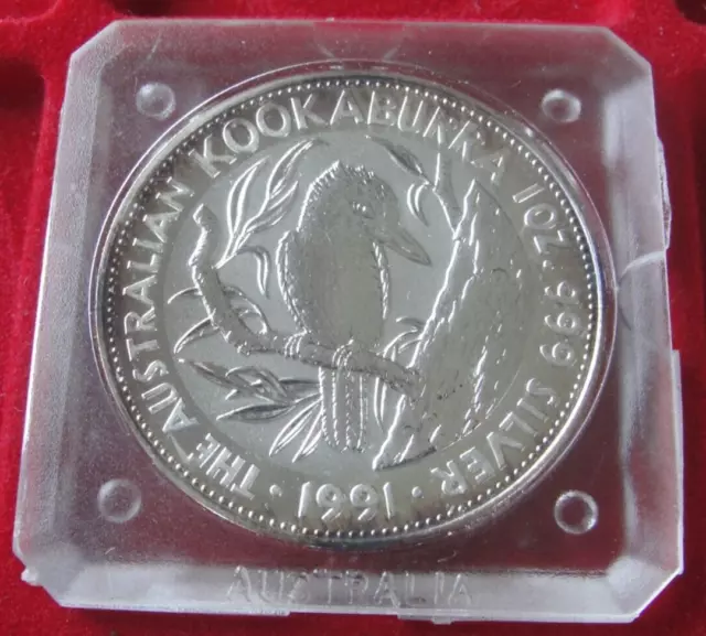 Silbermünze Australien Kookaburra 1 oz 5 Dollar 1991 999 Silber