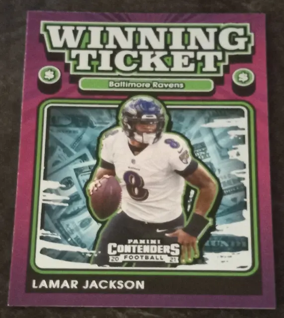 Lamar   Jackson 2021  Contenders  Winning  Ticket  Purple   Ravens