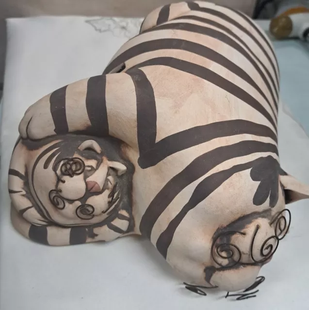 Vintage C Butler Jones Resting Phat Cat And Baby Cat Whimsical Piggy/Coin Bank ￼