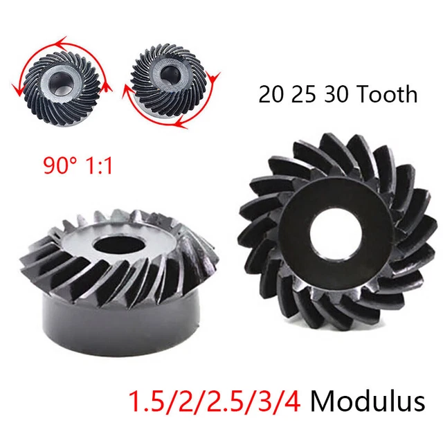 Left / Right Spiral Bevel Gear 1.5/2/2.5/3/4 Modulus 20 25 30 Tooth 90°1:1 Gears