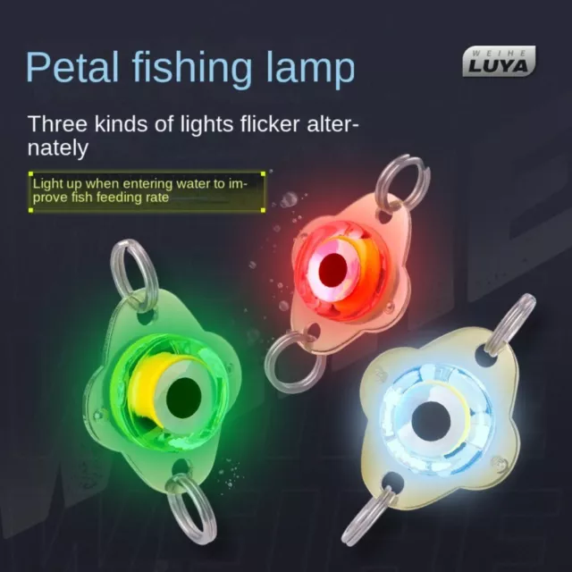 Bass löffel LED-Lure-Licht Augen form Fisch Tintenfisch  Nacht angeln