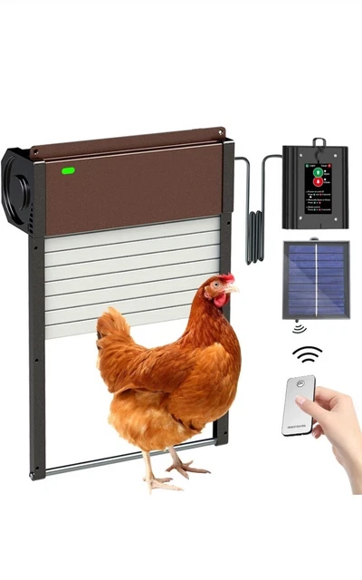 Automatic Chicken Coop Door Roller Shutter Solar Remote BRAND NEW IN BOX