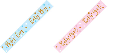 Baby Shower Party Foil Banner Bunting Boy Girl Gender Reveal Decorations Banners