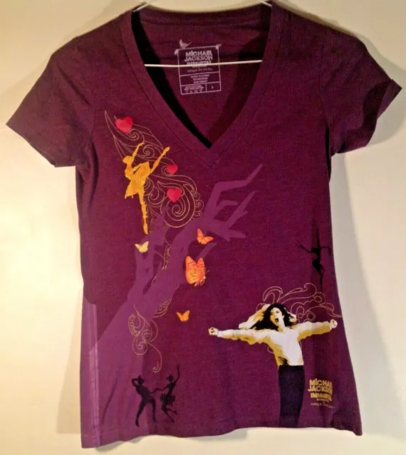 Michael Jackson Immortal World Tour Cirque Du Soleil Tour Womens T-Shirt Size: L