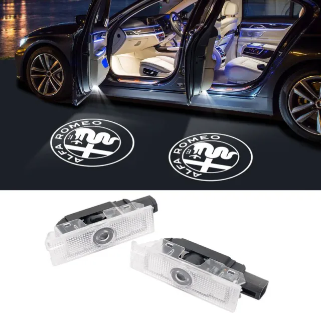 2x LED Laser Projektor Türbeleuchtung Türlicht passend für Alfa Romeo