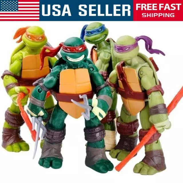 Teenage Mutant Ninja Turtles Classic Collection TMNT 4 Pc Action Figures Toys