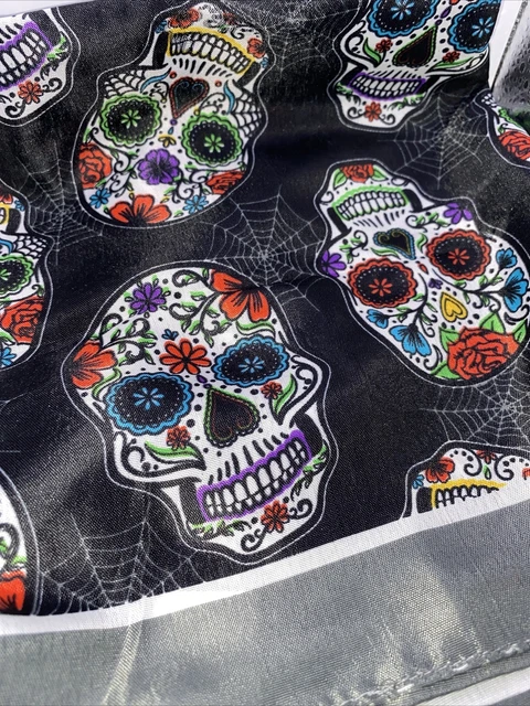 Day of the Dead /Sugar Skull Scarf (Echarpe) Tribal, Dia Los Muertos 20X20 B4