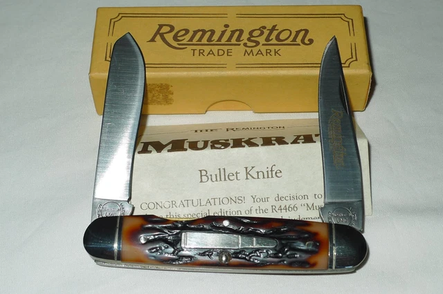 1988 Remington Two Blade Muskrat Pocket Knife R4466 U.S.A. NIB