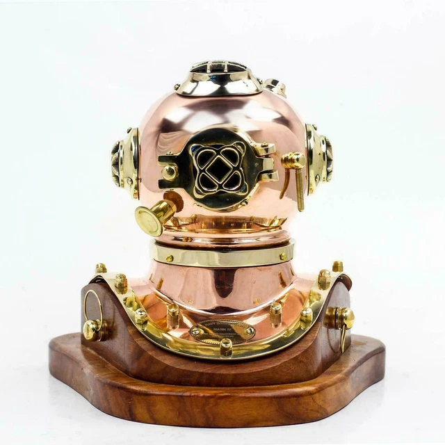 États-Unis Marine Mark V plongée casque de plongée lourds en cuivre et laiton Taille complète 45,7 cm États-Unis Marine Mark V plongée casque de plongée lourds en cuivre et laiton Taille complète 45,7 cm