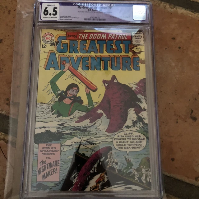 CGC 6.5 MY GREATEST ADVENTURE 81 CGC 6.5 2ND APPEARANCE DOOM PATROL DC Restored