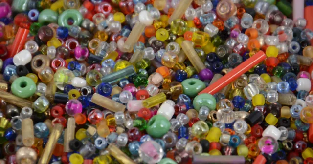 2 x 50G Packs of Mixed Colour Shape Size Seed and Bugle Jewellery Making Beads