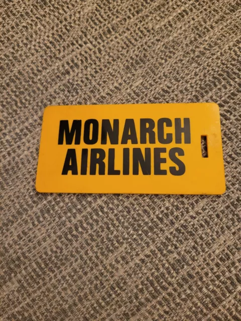 Monarch Airways Crew Staff Baggage luggage tag airline plane British UK seller