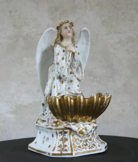 ANGE, bénitier ange en porcelaine, benitier ange, joli visage, angel, NAP III . 2