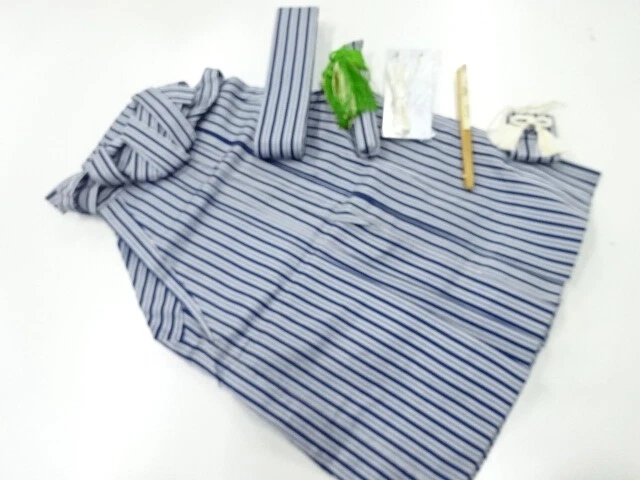 43573# Japanese Kimono / Shichi-Go-San Set For Boys / Woven Stripe