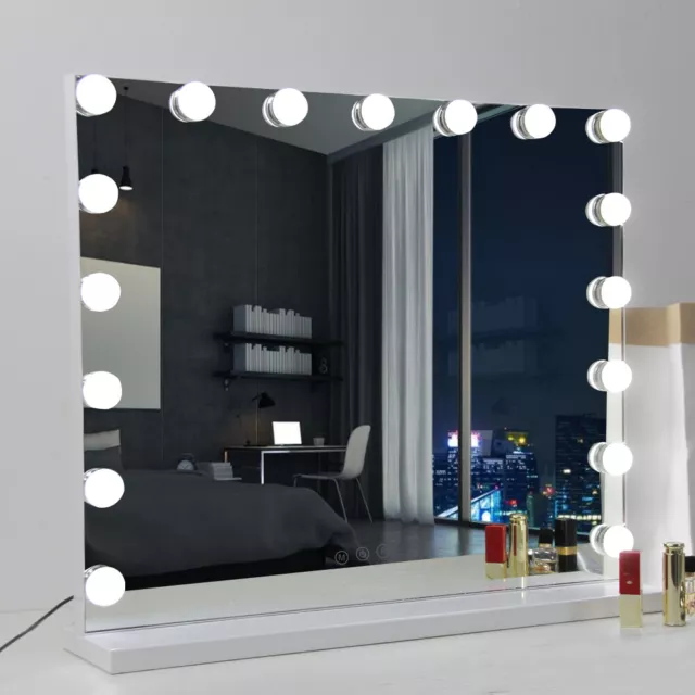 Extra Large 80cm Hollywood Light Up Mirror Vanity Make Up Mirror + 17 LED Bulbs