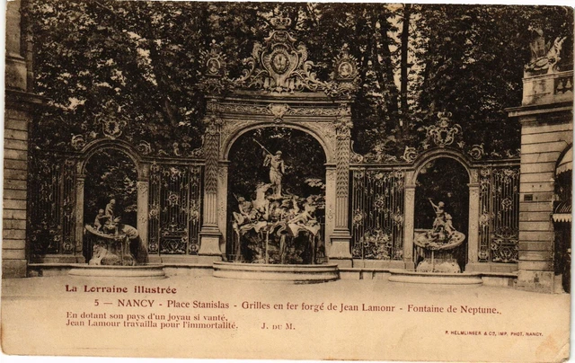 CPA Nancy-Place Stanislas-Grilles en fer forgé de Jean Lamour (187092)