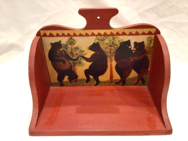 Shelf WILLIAM HOLBROOK BEARD DANCING BEARS Wood Wall Hanging Nursery Decor