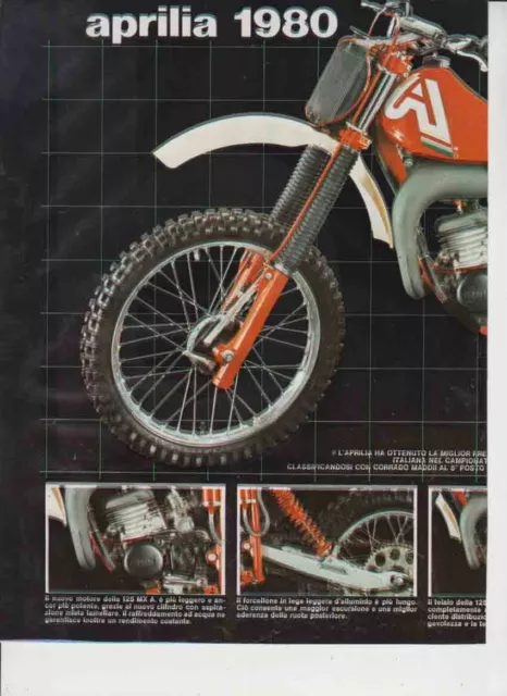 advertising Pubblicità-MOTO APRILIA MX 125  1980 MOTOITALIANE MOTOCROSS EPOCA