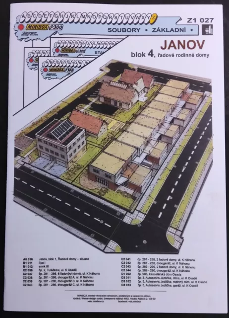 "Sonderausgabe JANOV blok 4 radove rodinne domy", 1:300, WDS/CZ 2023 NEUHEIT