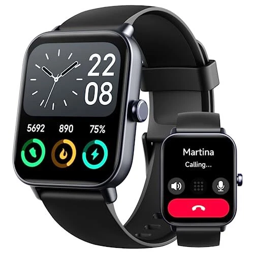 Fitpolo Montre Connectée Homme Femme Smartwatch 1.3" Compatible Android iOS Etan